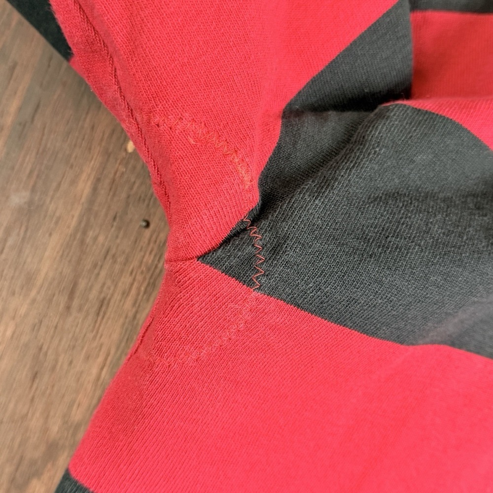 Rugby Wear Barbarian Short Sleeve Polo Shirt Red Black Bred Mens 3XL 90s Vintage - Picture 5 of 10